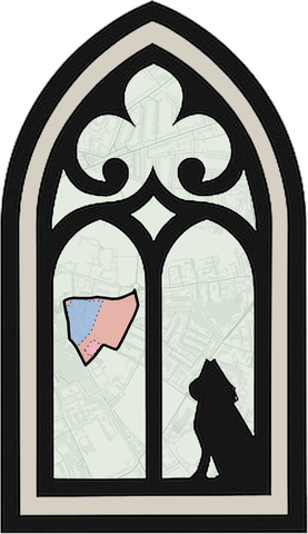 Christ’s Lane Action Group logo: a Gothic window