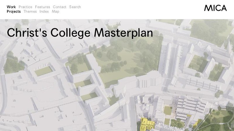 Preview of MICA’s Christ’s College Masterplan page