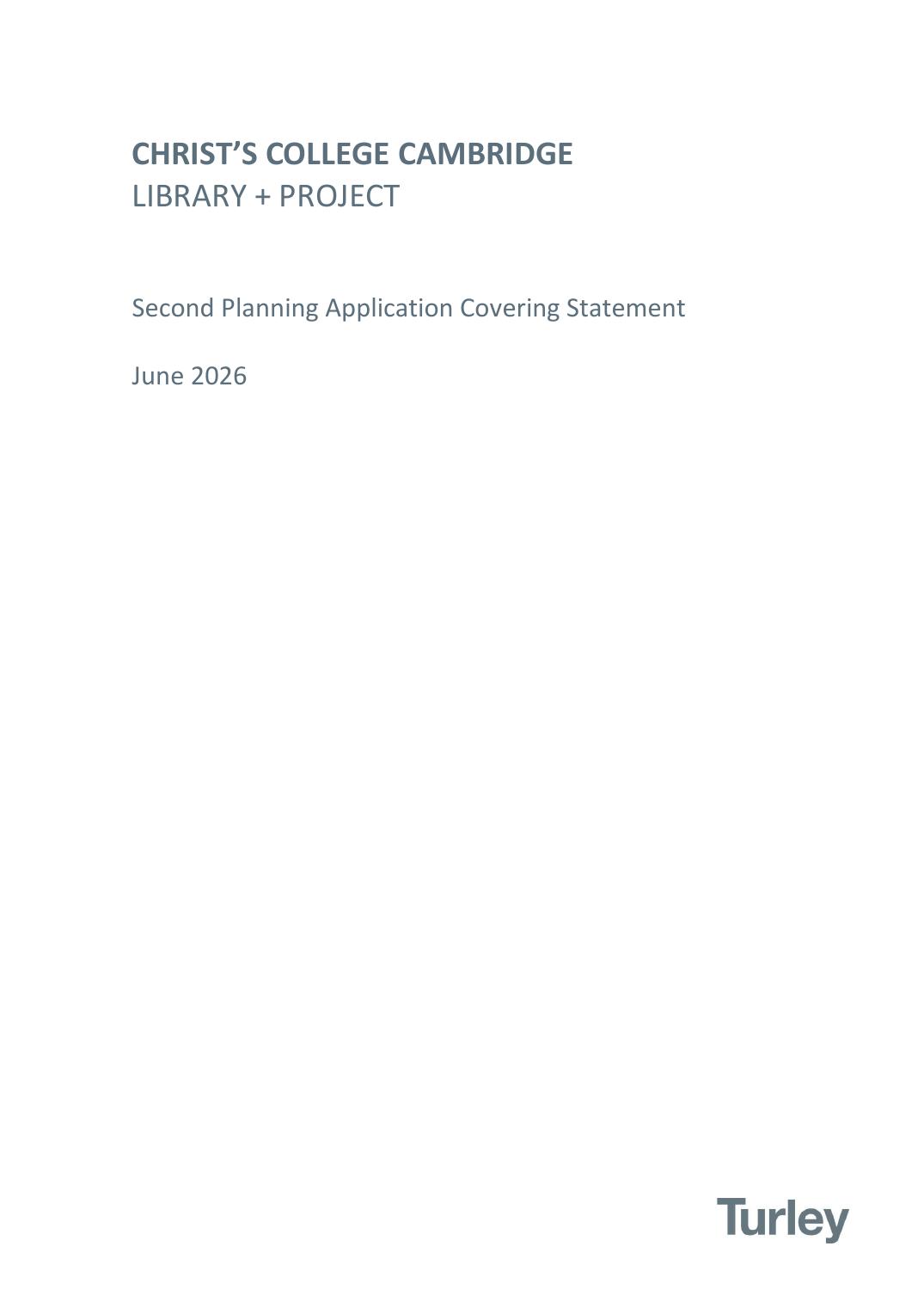 Preview of Second Application: The Covering and Heritage Statement